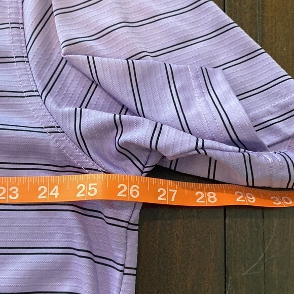 674) Pro Tour Men’s Golf Cool Play Golf Polo Shirt Sz, XXL Purple Stripe - Picture 4 of 7